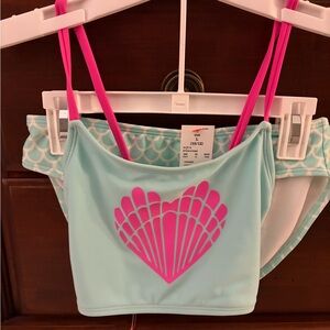 Cat & Jack Aqua and Pink Kids Swim Bikini